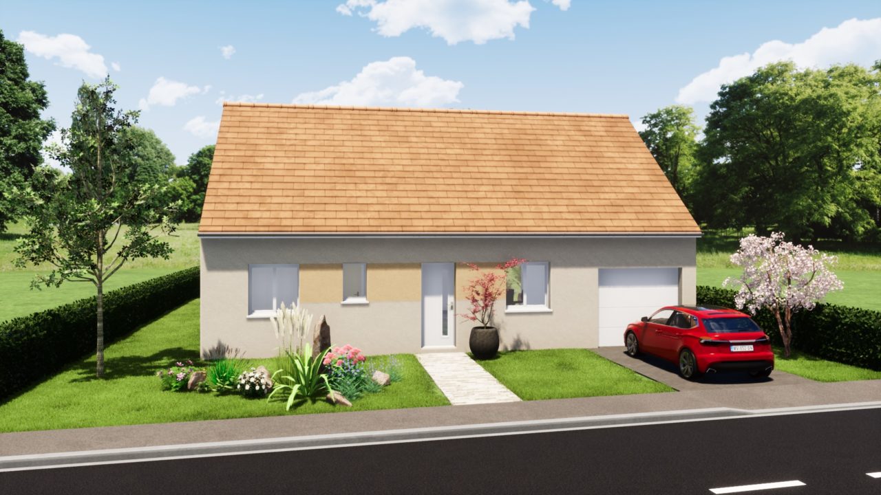 Modèle maison plain pied 3 chambres Sablé-sur-Sarthe (72300) | Sarthe ...